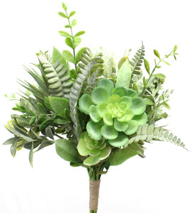 Faux 15" Succulent Bouquet Arrangement Individual stems w/Various Succulents Arrangement Filler Wedding