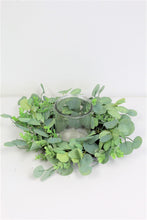 Load image into Gallery viewer, EUCALYPTUS MIX WREATH 22” AND 16&quot; MINI WREATH OR CANDLE RING (set of 2) Wreaths for Front Door Spring Greenery, Real Twig back everyday wreath for front door or wall home decor