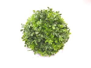BOXWOOD BALL TOPIARY (9 INCH) ARTIFICIAL PLANT WEDDING DECOR, INDOOR/OUTDOOR DECORATION W/MULTIPLE LEAF SIZES