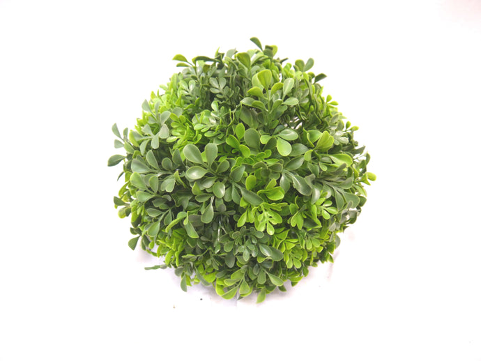 BOXWOOD BALL TOPIARY (9 INCH) ARTIFICIAL PLANT WEDDING DECOR, INDOOR/OUTDOOR DECORATION W/MULTIPLE LEAF SIZES
