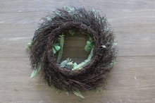 Load image into Gallery viewer, Realistic Artificial or Fake Succulent Wreath - 24x24., Indoor-Outdoor Green Wreath with Succulents &amp; Real Twig Back for Front Door or Wall- Hanging Farmhouse Decor